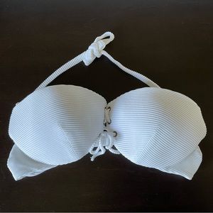 White Calzedonia Cobey ribbed bikini top (almost brand new)